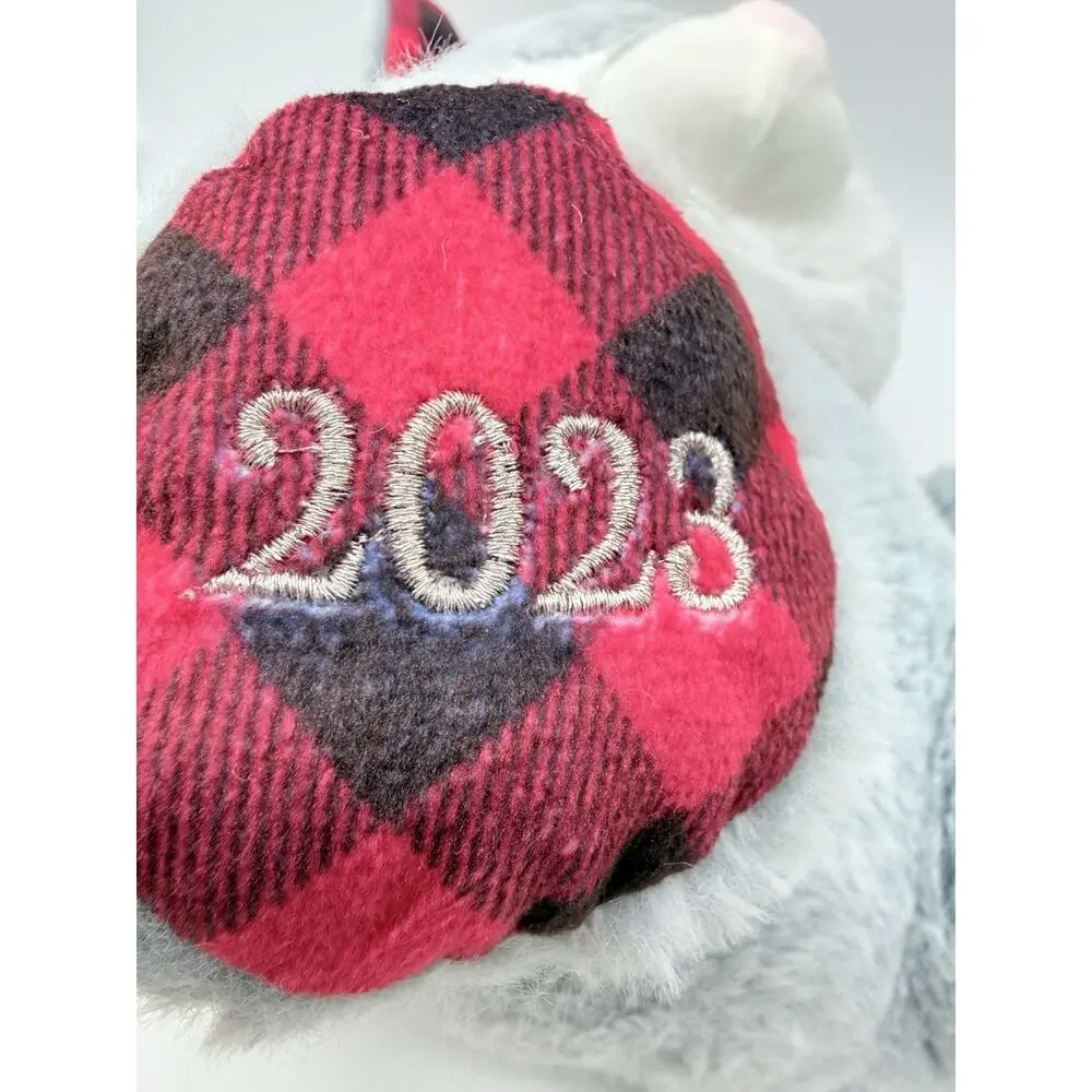 Petsmart 2023 Lucky the Gray Cat Squeaky Dog Toy Stuffed Animal Plush 12